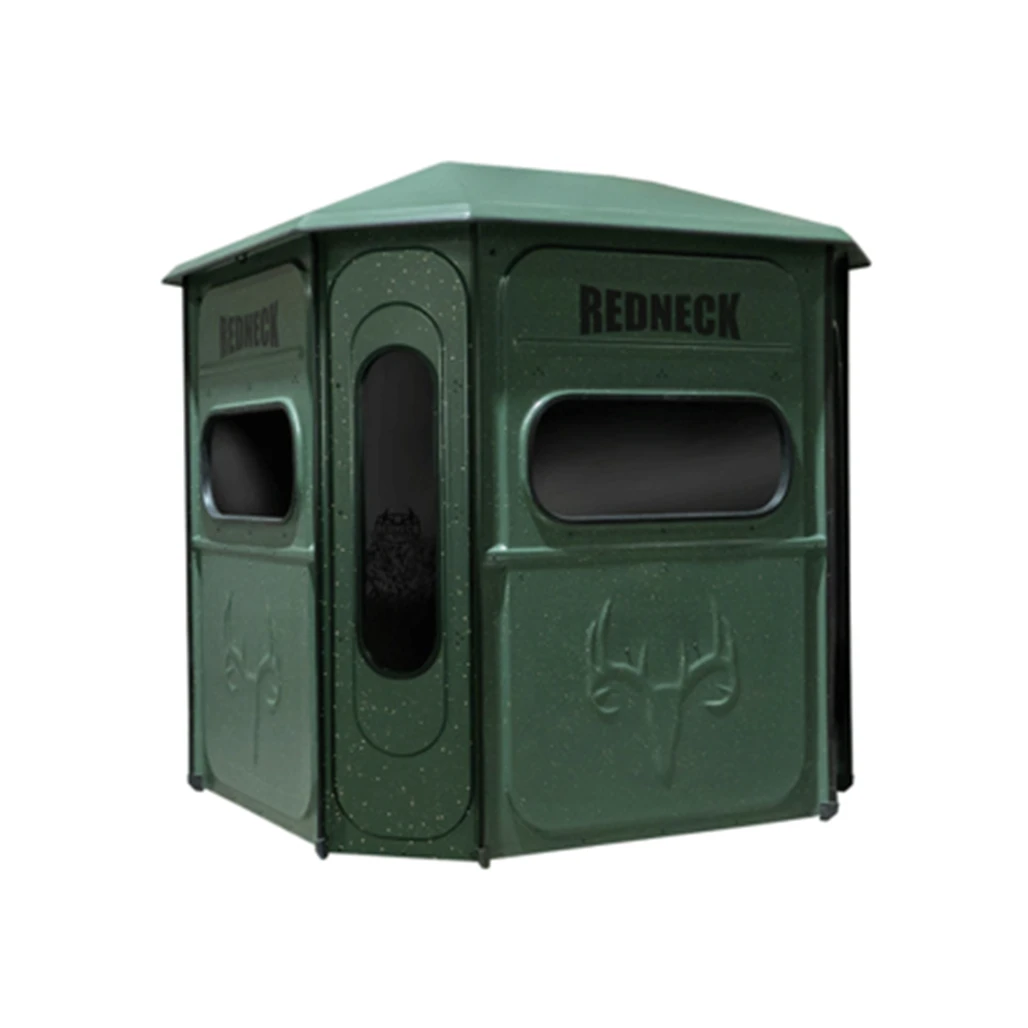 Redneck 6'x6' Buck Palace Platinum 360 blind in green, three-quarter view.
