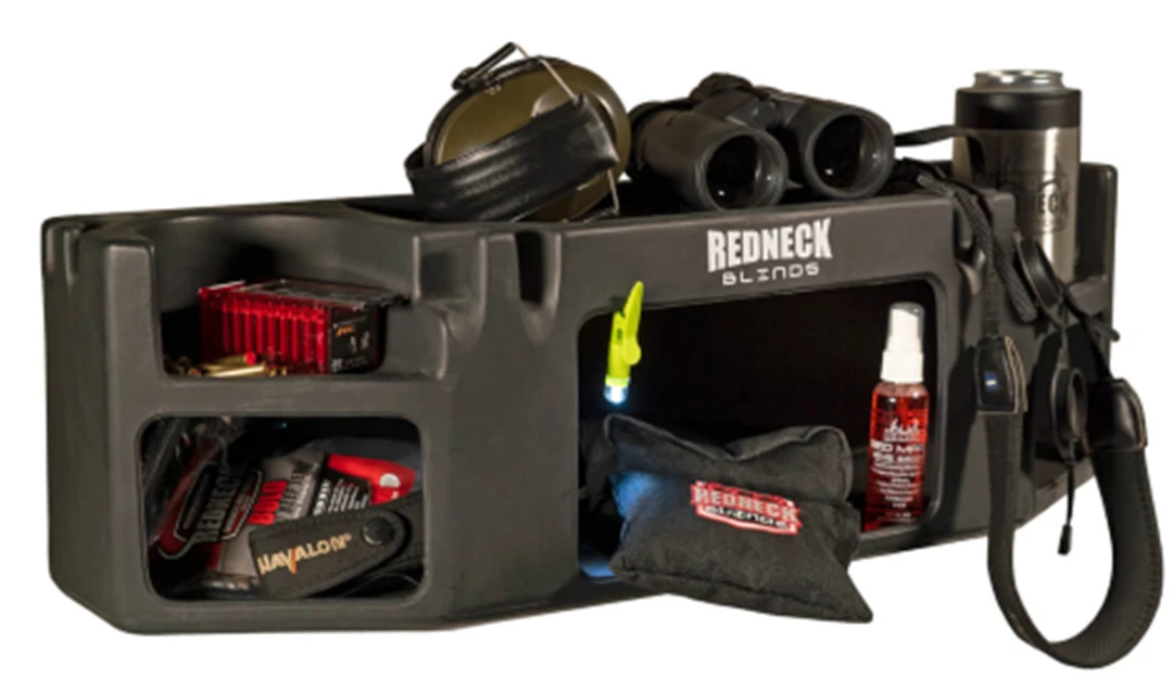 Redneck gear console shown loaded with hunting gear, gear not included.