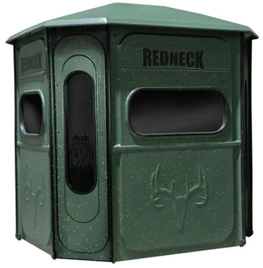 Redneck 5'x6' Predator Platinum 360 blind in green, three-quarter view.
