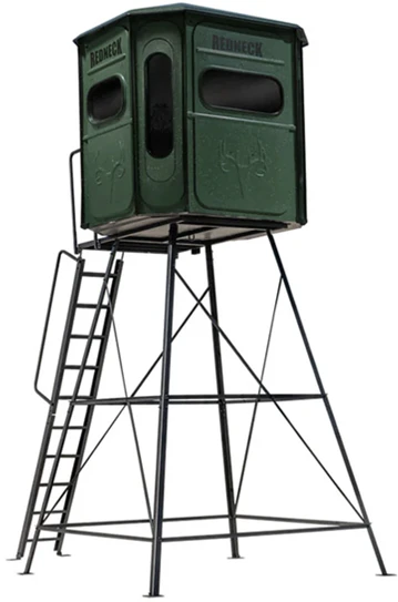 Green 5'x6' Predator Platinum 360 on an optional tower stand with ladder.